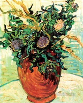  flores obras - Naturaleza muerta con cardos Vincent van Gogh Impresionismo Flores